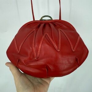 Etra vintage Red Leather Crossbody Bag